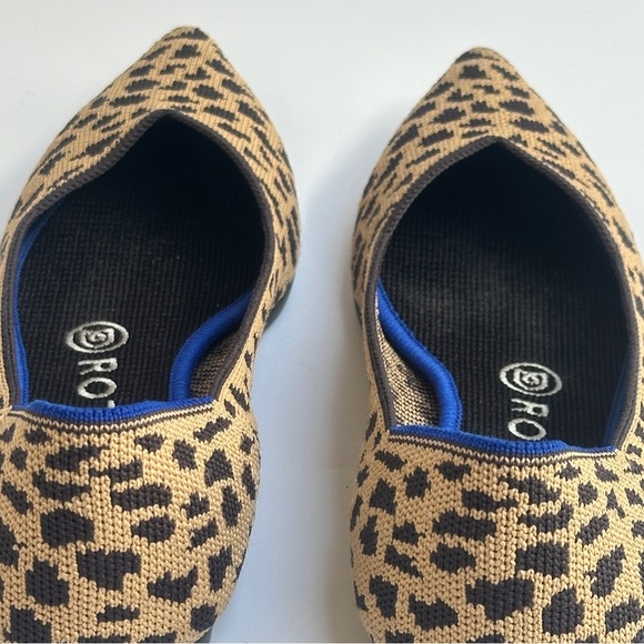 Rothy’s The Point Leopard Print Flats Size 7.5 Retired Style - Picture 6 of 12